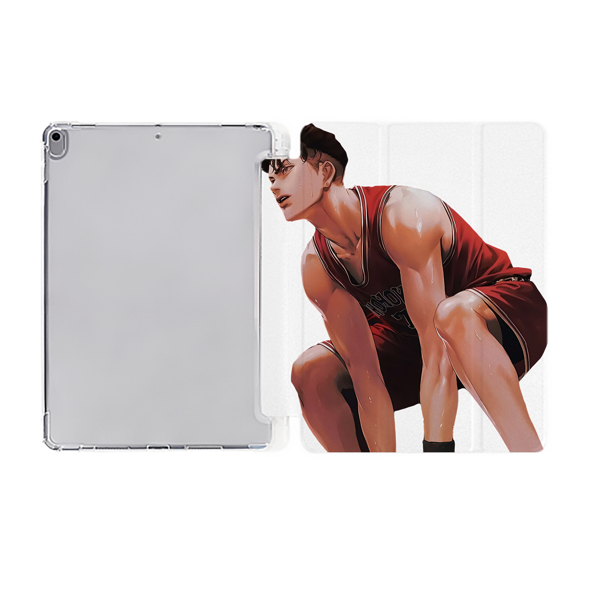 （画像用） SLAM DUNK／スラムダンク IPad ケース ペン収納付き 三つ折りスタンド PUレザー×シリコン 対応機種9.5/10.5/10.9インチ